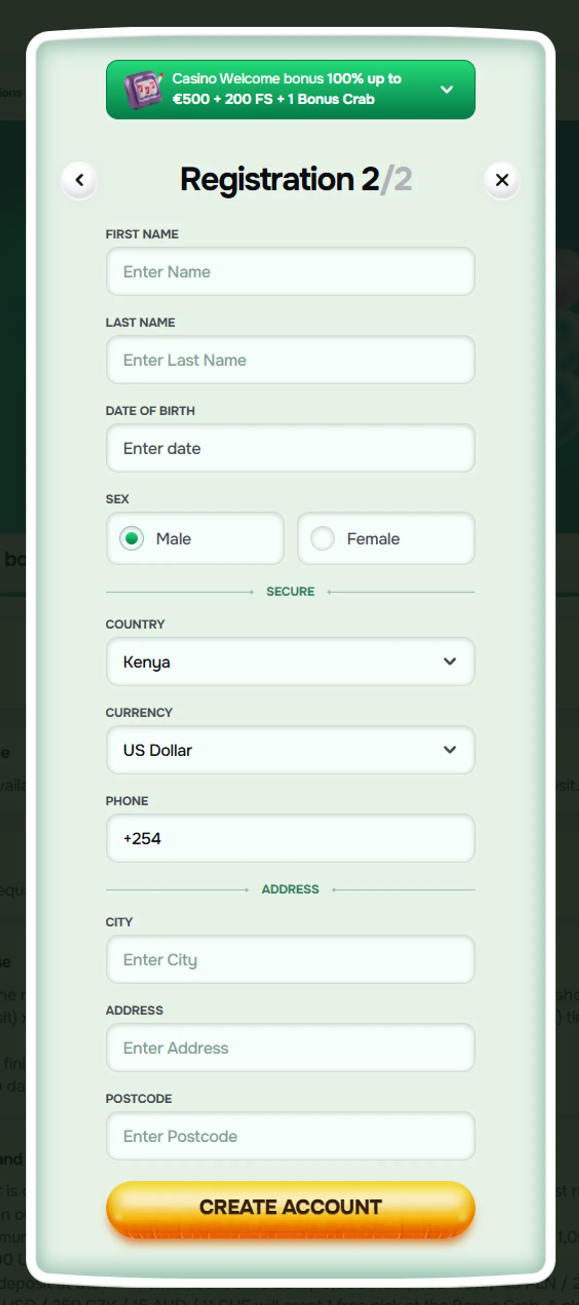 Esporte da sorte casino
